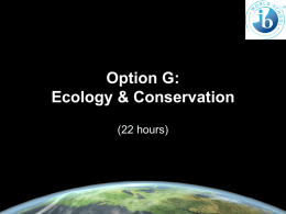 IB Ecology Option G1