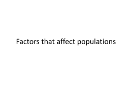 Factors that affect populations