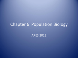 Chapter 6 Population Biology