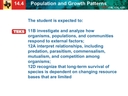 14.4 Population and Growth Patterns TEKS 11B, 12A, 12D