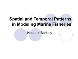 Spatial and Temporal Patterns in Modeling Marine Fisheries