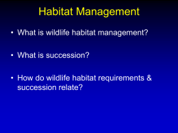 Class Examples Habitat Management Prescription