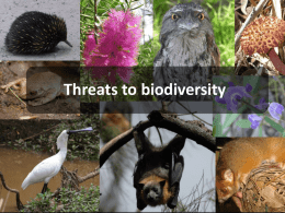 Threats to biodiversity