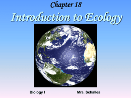 Notes Chapter18 Ecology