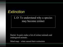 Extinction - Noadswood Science