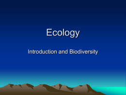 Introduction to Ecology and Biodiversity