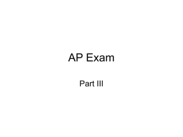 AP Exam - TeacherWeb