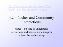 4.2 – Niches and Community Interactions - OG