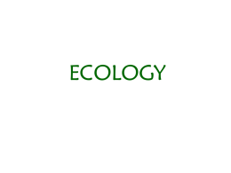 Ecology - pdecandia.com