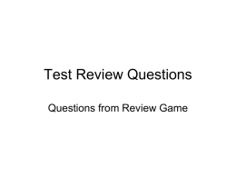 Test Review Questions