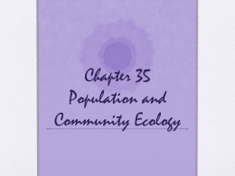 Chapter 35 Population and Community Ecology