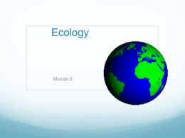 2.1 Ecology notes