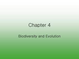 Chapter 4 - biodiversity and evolution 2009