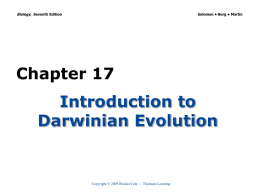 Darwin Evolution - Biology Junction