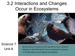 3.2 Interactions and Changes Occur in Ecosystems