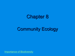 Ch 8 Community Ecology