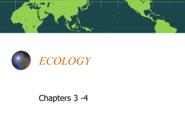 SHOW Ecology Chapters 3-4