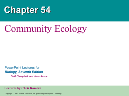 Ch 54--Community Ecology