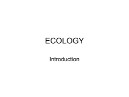ecology - TeacherWeb