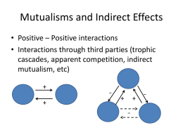 Mutualisms and Indirect Effects