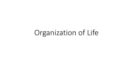 2. Organization of Life notes