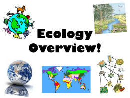 2010: Ecology notes from Tuesday 3-9