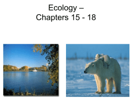 Ecology – Chapters 15