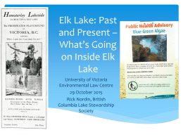 Elk Lake: Past and Present