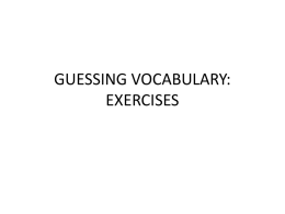 guessing vocabulary
