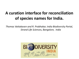 Vattakaven India species name reconciliationx