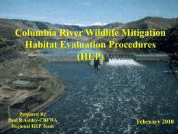 Columbia River Wildlife Mitigation Habitat Evaluation