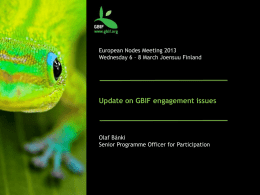 GBIFs_Update_on_engagement_issues_Olaf Bankix