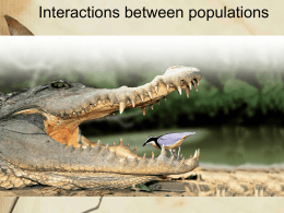 Interactions between populations