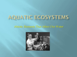 Aquatic Ecosystems PowerPoint Presentation for Secondary School