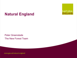 Natural England Presentation - New Forest National Park Authority
