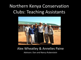 Northern Kenya Conservation Clubs: Teaching Assistants