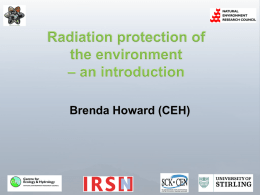 Radiological protection of the environment