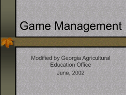 Game Management