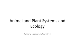 EOC - Animal and Plant Systems and Ecology