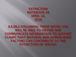 Notebook #8 Extinctionsx