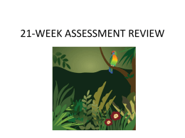 ECOLOGY 3 WEEK ASSESSMENT REVIEW