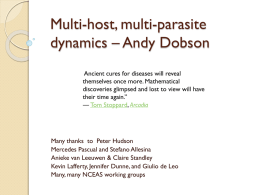 Multi-host, multi-parasite dynamics