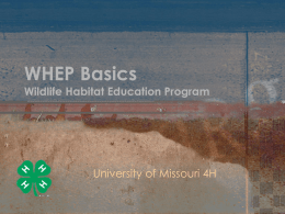 WHEP Basics Presentation  - Missouri 4-H