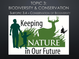 Conserve Biodiversity