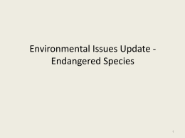 Endangered Species Act Update