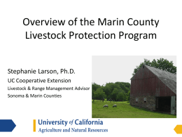Larson Overview of the Marin County Livestock Protection Program