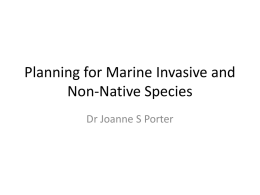Presentation on Invasive Non-native Species