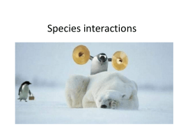 Species interactions