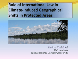 Geographical shifts - IUCN Academy of Environmental Law