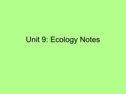 Unit 9: Ecology Notes